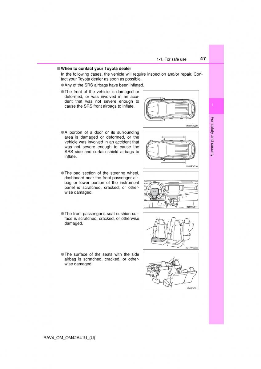 Toyota RAV4 IV 4 owners manual / page 47