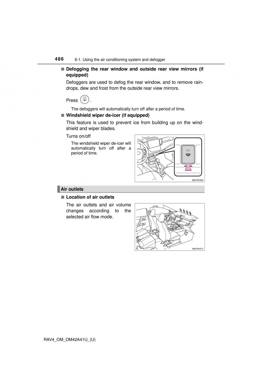 Toyota RAV4 IV 4 owners manual / page 486