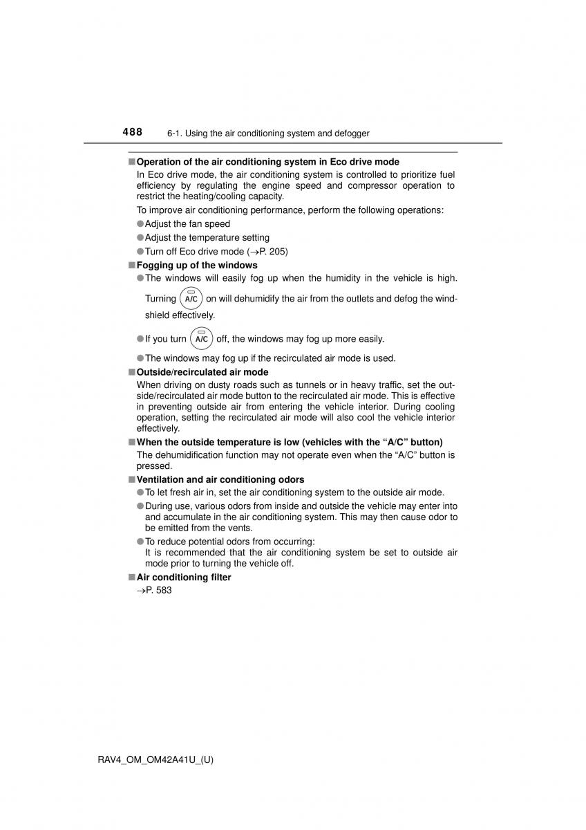 Toyota RAV4 IV 4 owners manual / page 488