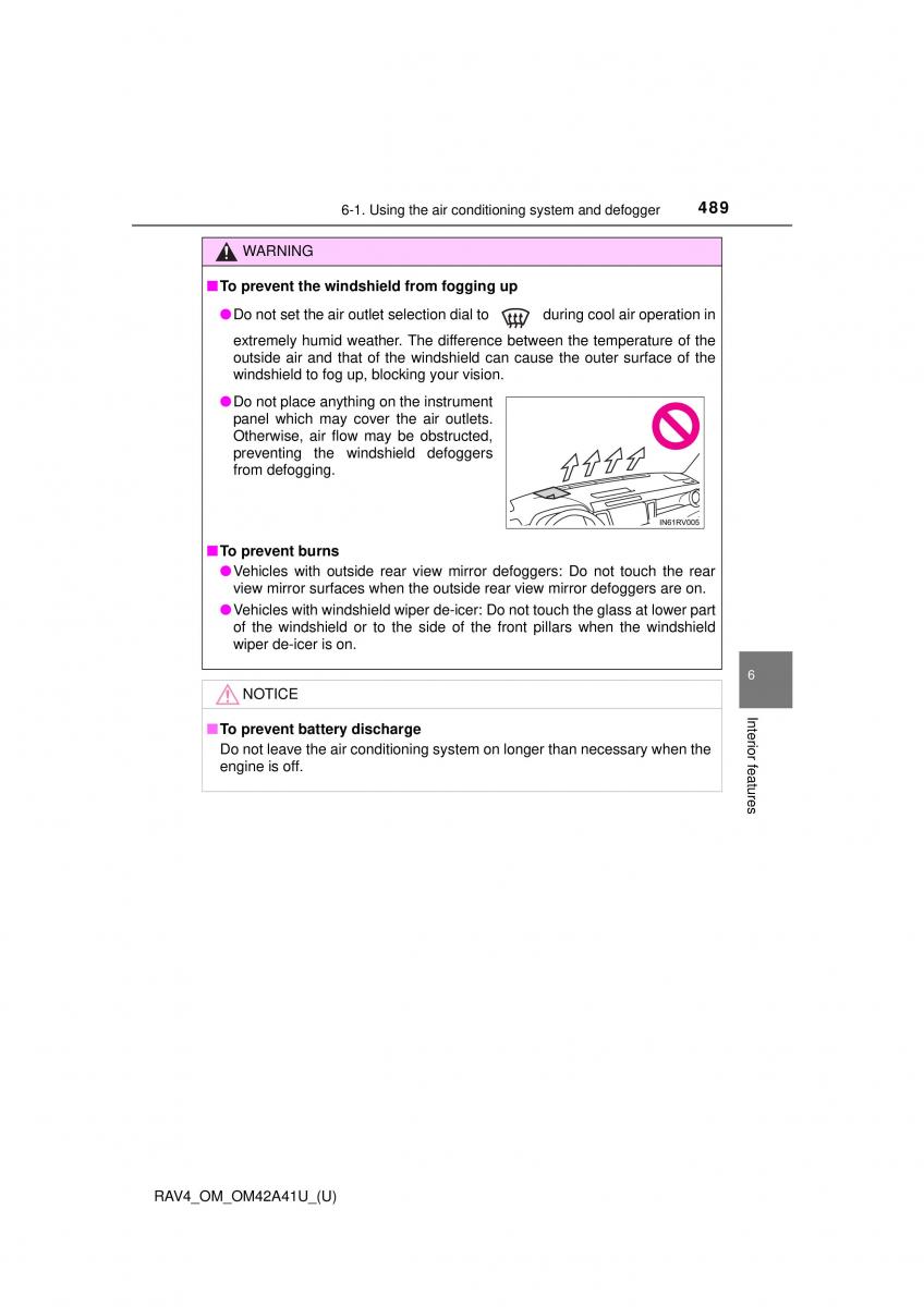 Toyota RAV4 IV 4 owners manual / page 489