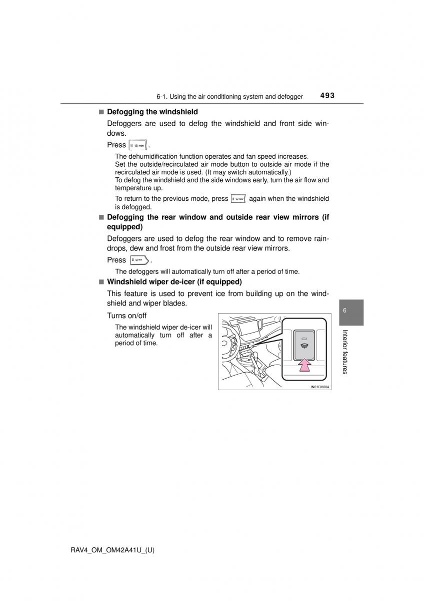 Toyota RAV4 IV 4 owners manual / page 493