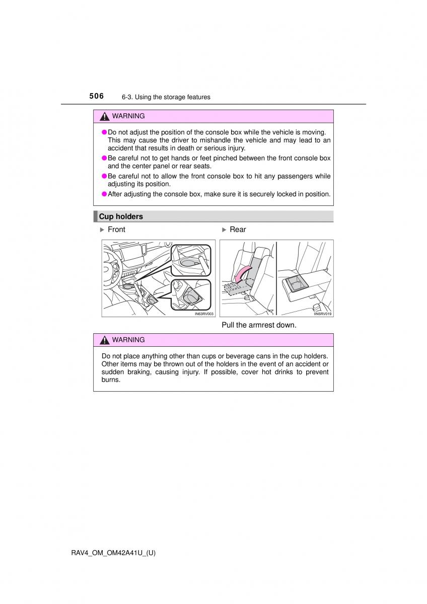 Toyota RAV4 IV 4 owners manual / page 506