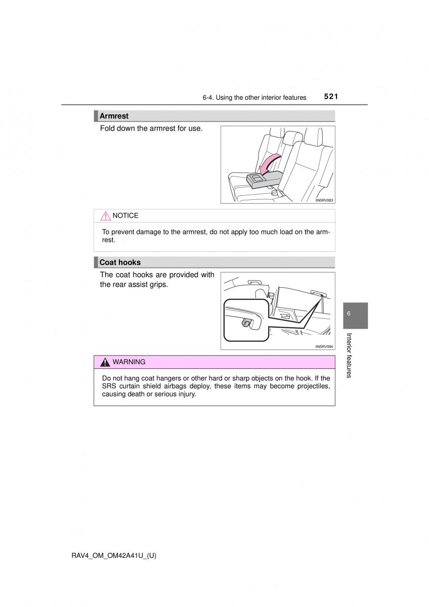 Toyota RAV4 IV 4 owners manual / page 521