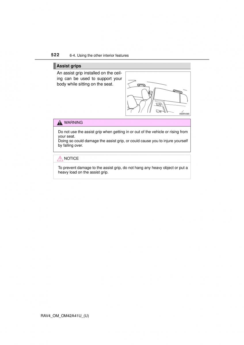 Toyota RAV4 IV 4 owners manual / page 522