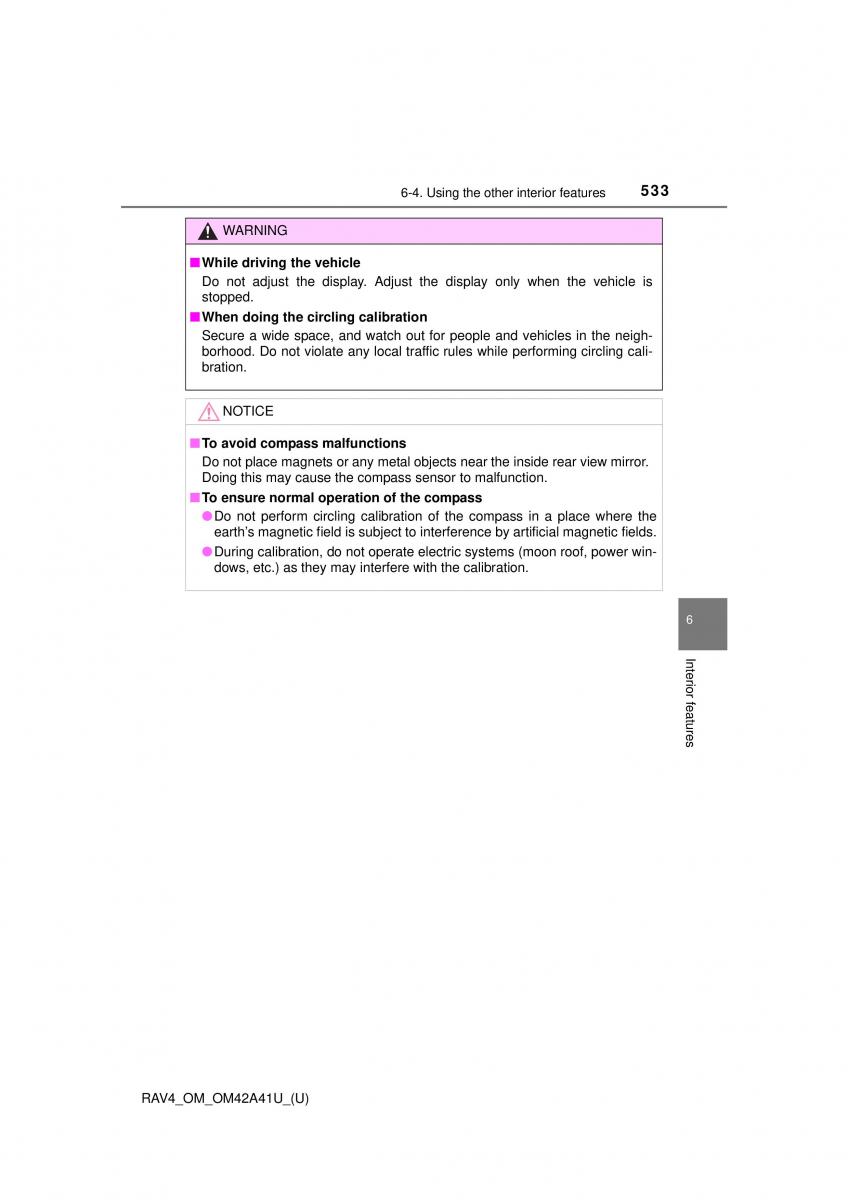 Toyota RAV4 IV 4 owners manual / page 533