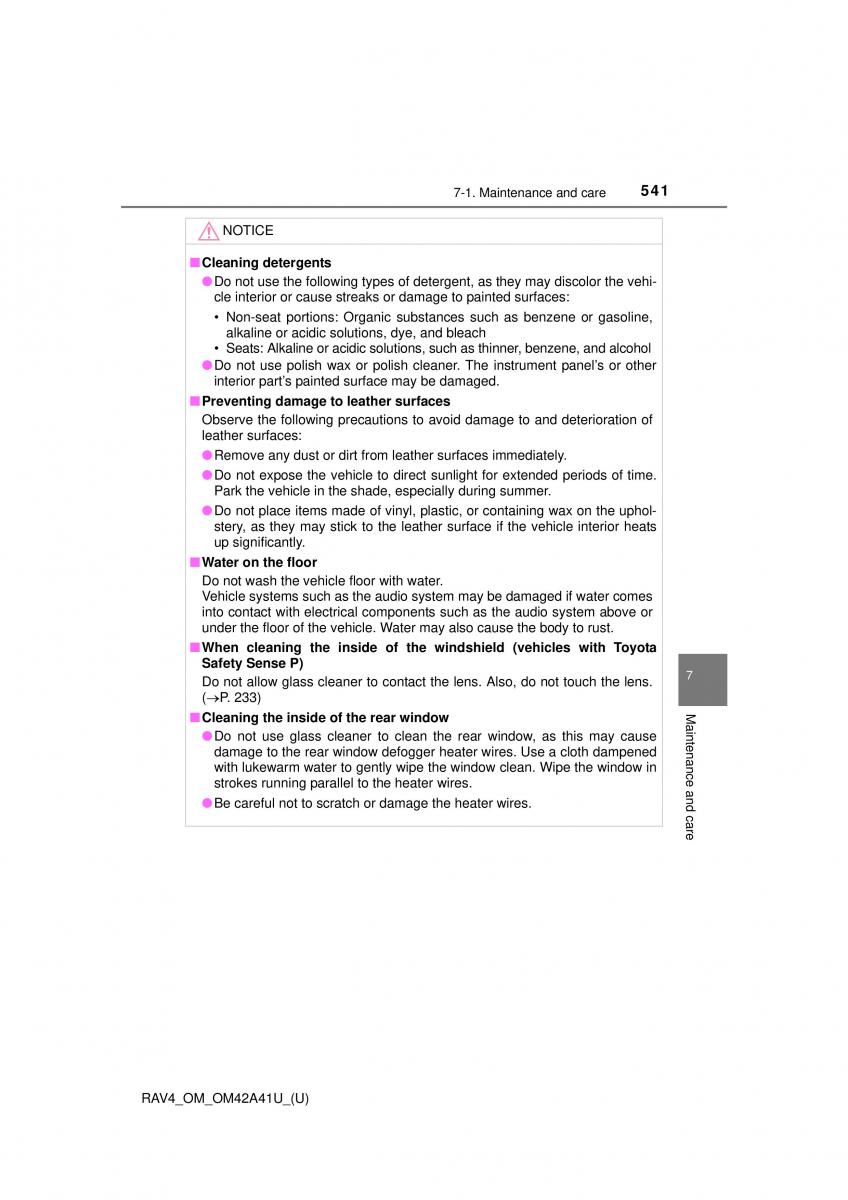 Toyota RAV4 IV 4 owners manual / page 541