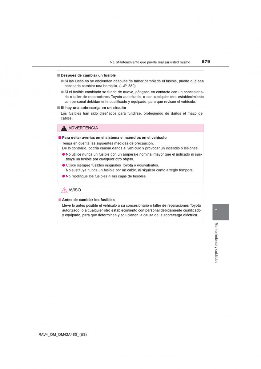 Toyota RAV4 IV 4 manual del propietario / page 579