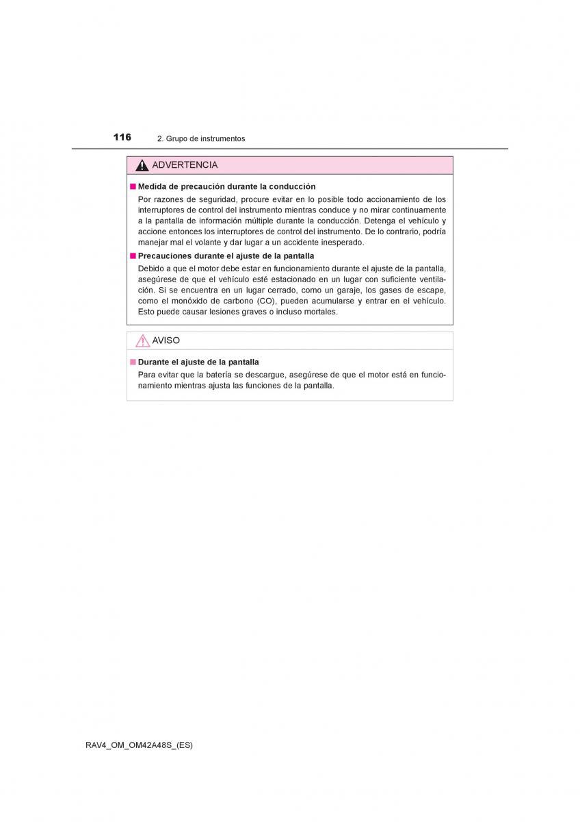 Toyota RAV4 IV 4 manual del propietario / page 116