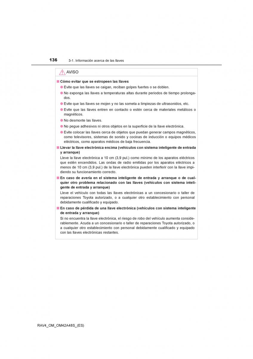 Toyota RAV4 IV 4 manual del propietario / page 136