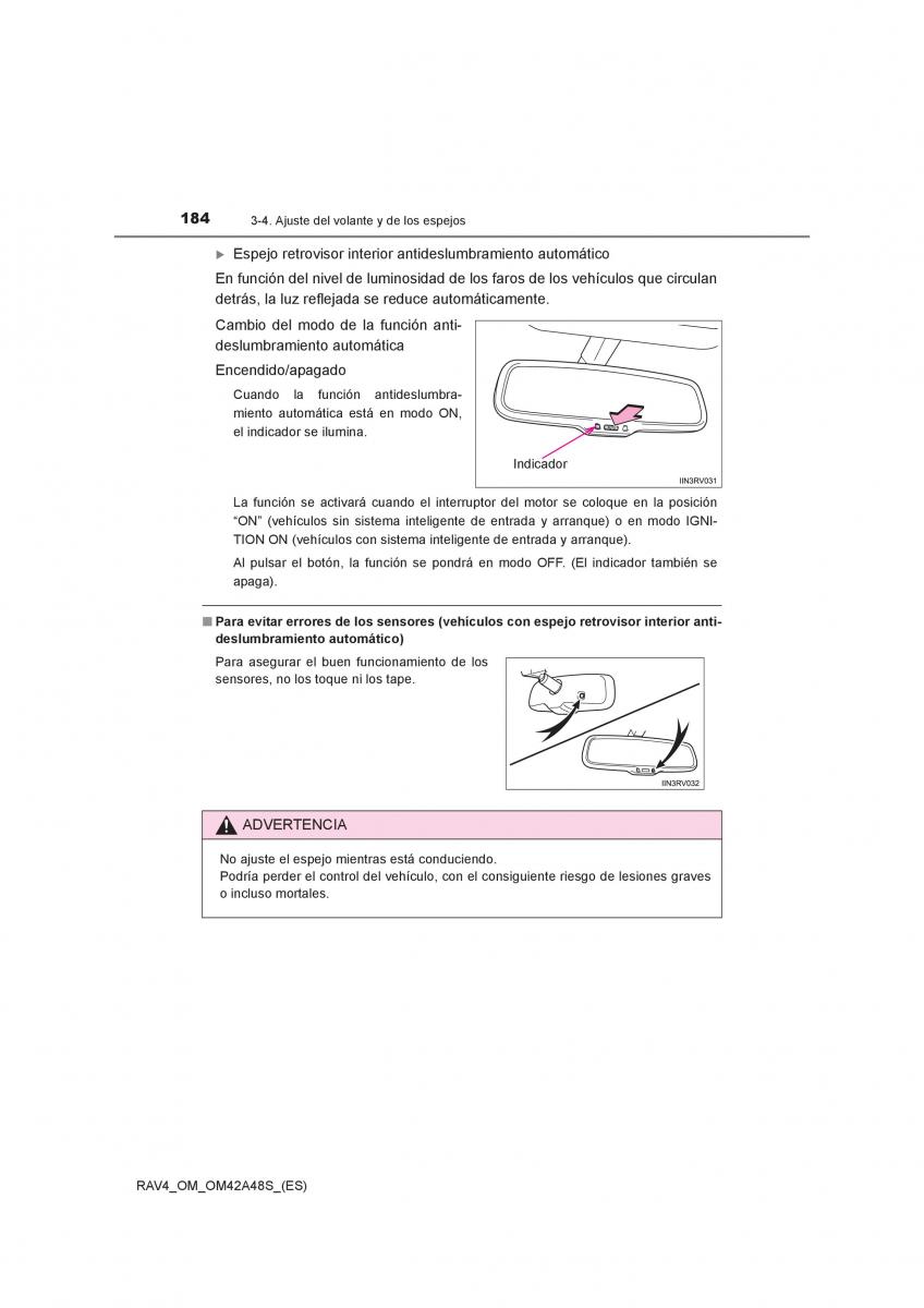 Toyota RAV4 IV 4 manual del propietario / page 184