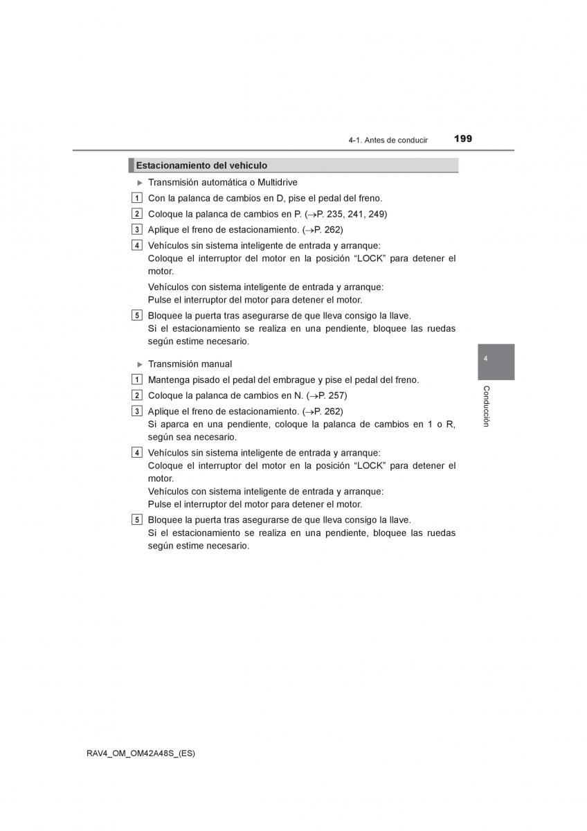 Toyota RAV4 IV 4 manual del propietario / page 199