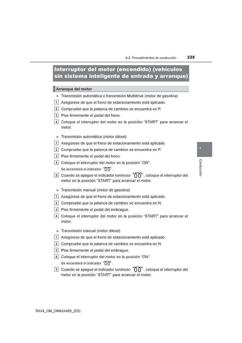 Toyota RAV4 IV 4 manual del propietario / page 225