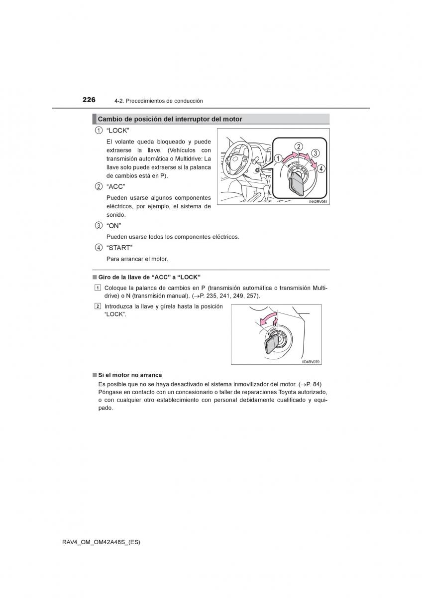 Toyota RAV4 IV 4 manual del propietario / page 226