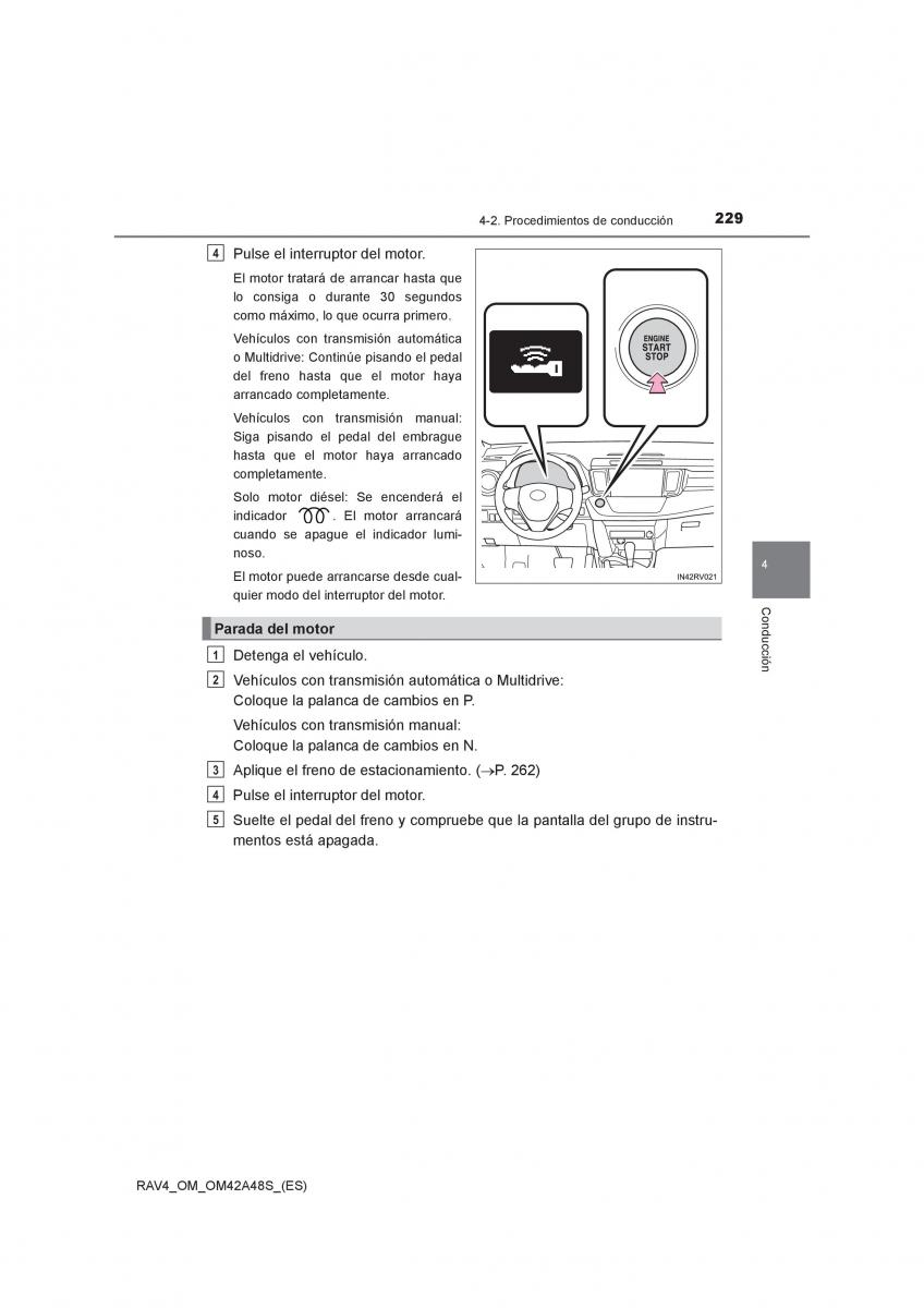 Toyota RAV4 IV 4 manual del propietario / page 229