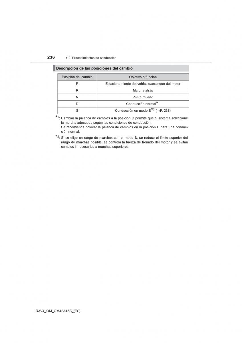 Toyota RAV4 IV 4 manual del propietario / page 236