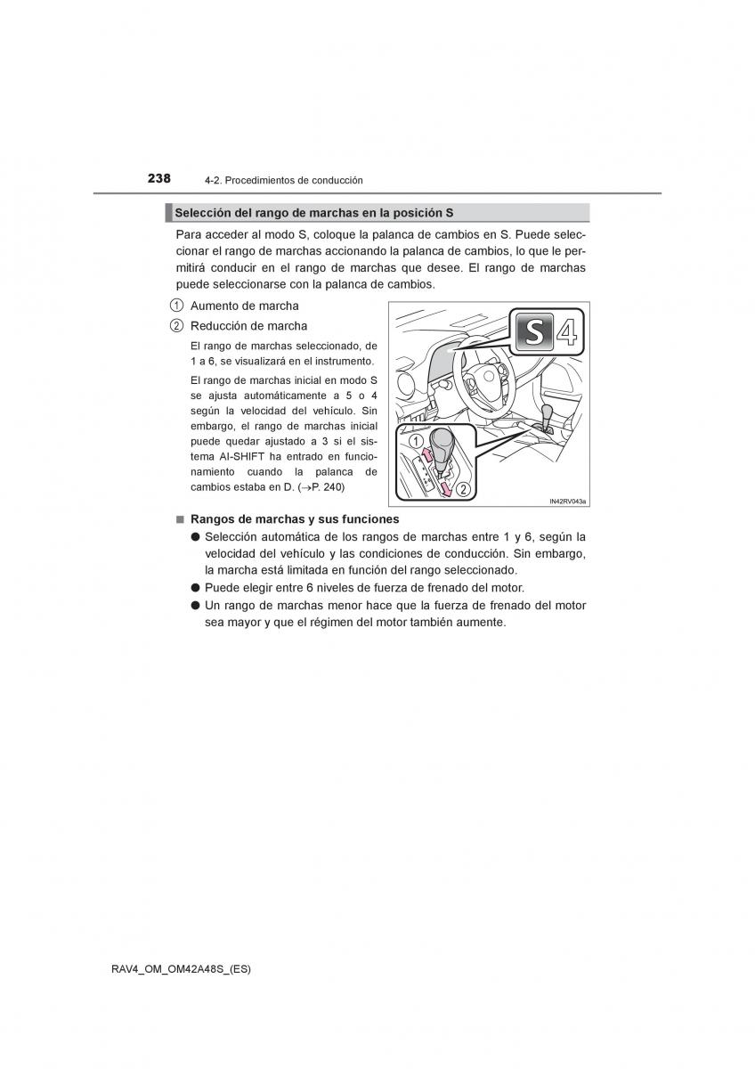 Toyota RAV4 IV 4 manual del propietario / page 238