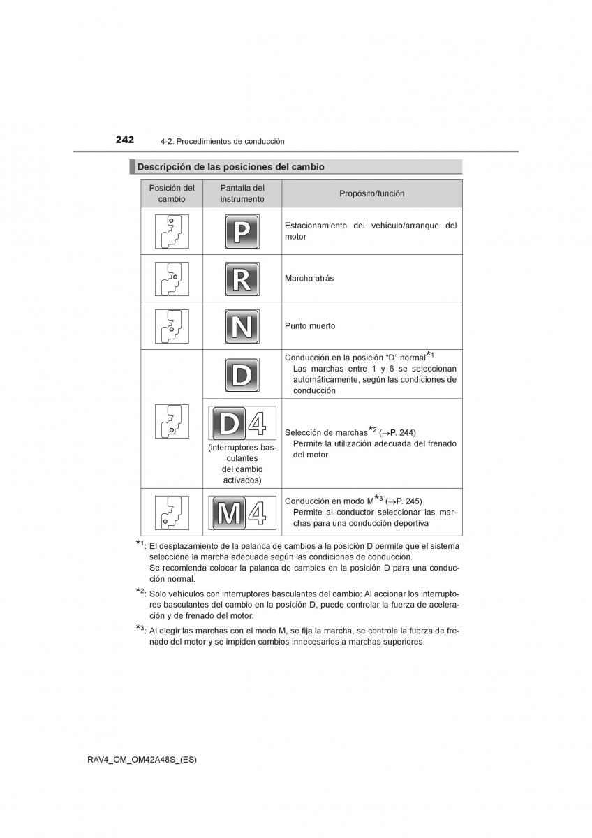 Toyota RAV4 IV 4 manual del propietario / page 242