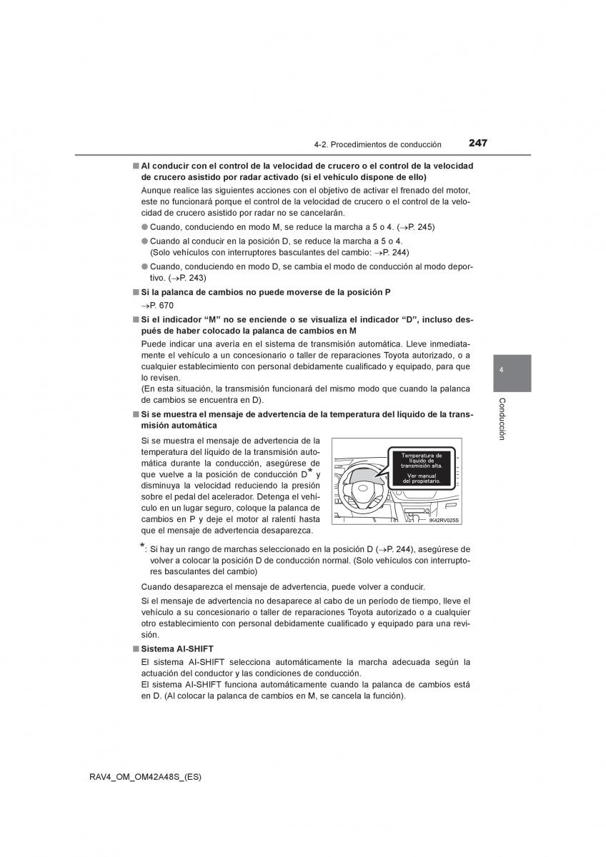 Toyota RAV4 IV 4 manual del propietario / page 247