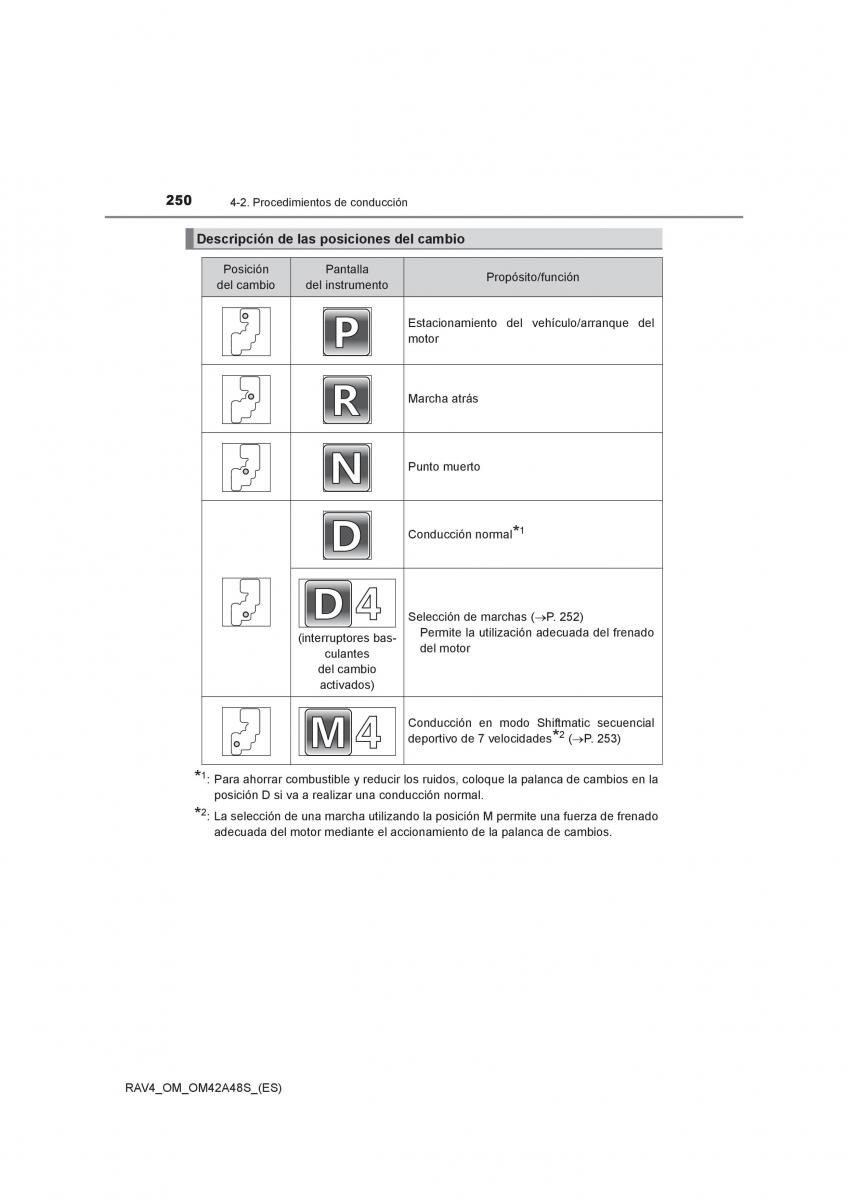 Toyota RAV4 IV 4 manual del propietario / page 250