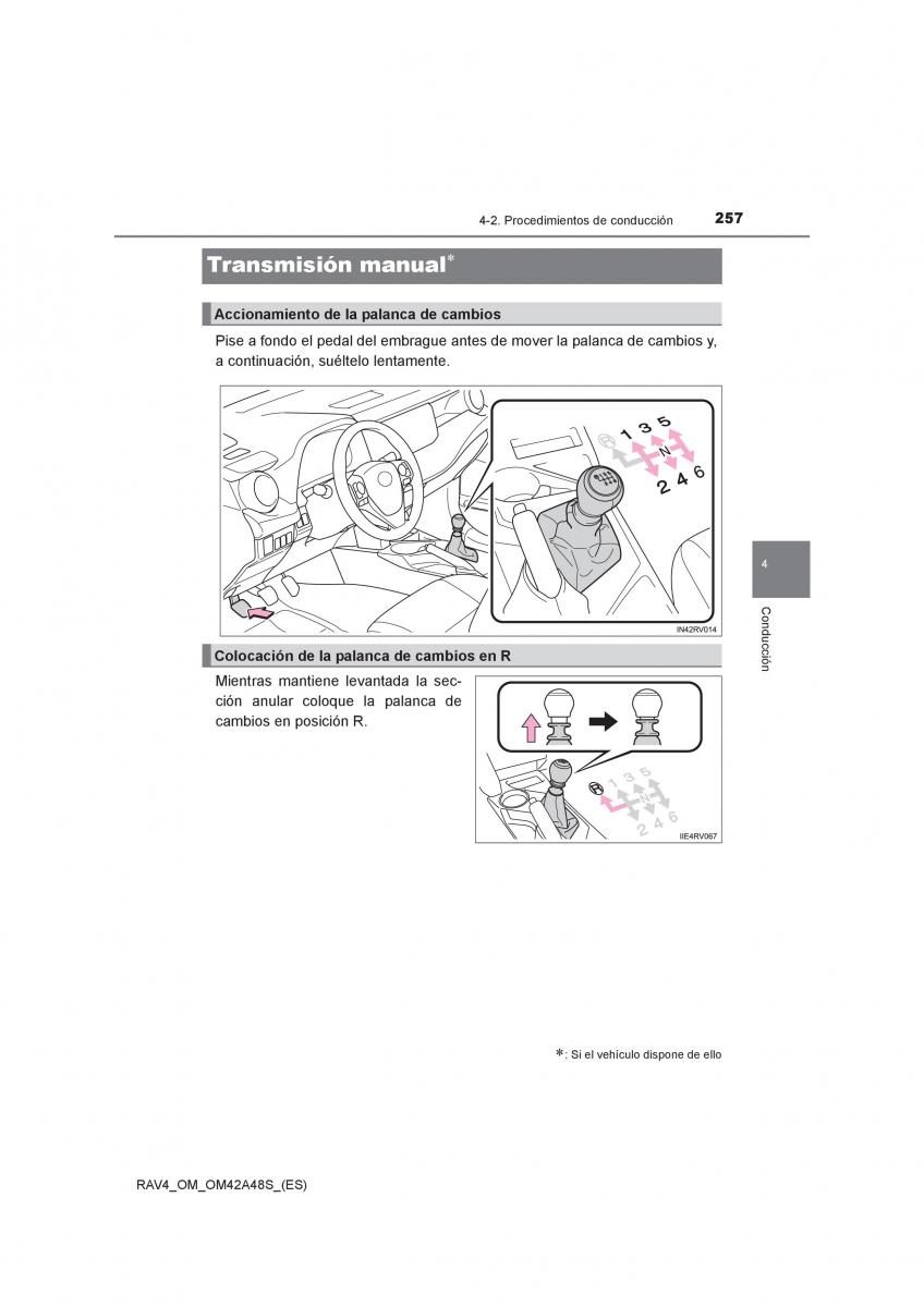 Toyota RAV4 IV 4 manual del propietario / page 257