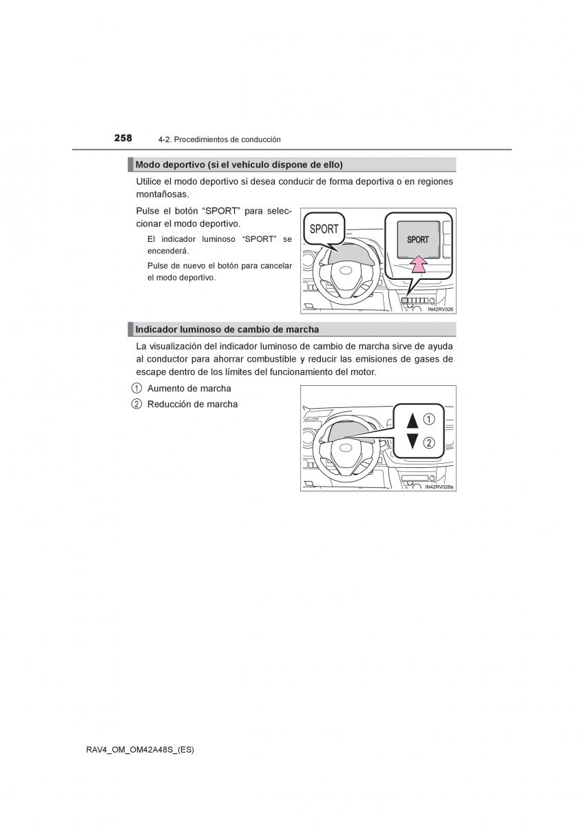 Toyota RAV4 IV 4 manual del propietario / page 258