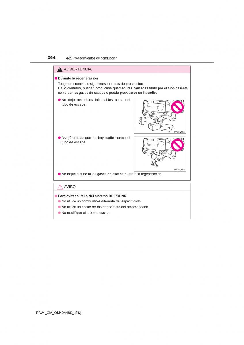 Toyota RAV4 IV 4 manual del propietario / page 264