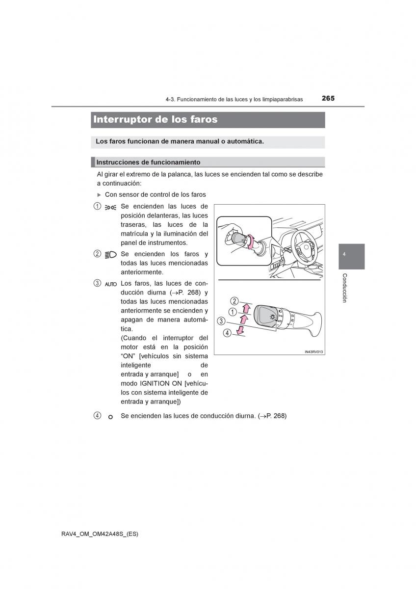 Toyota RAV4 IV 4 manual del propietario / page 265