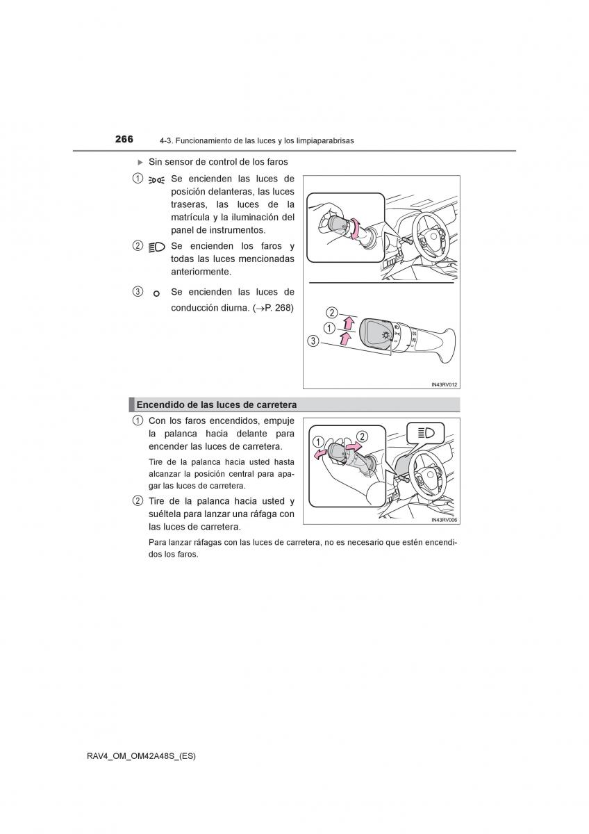 Toyota RAV4 IV 4 manual del propietario / page 266