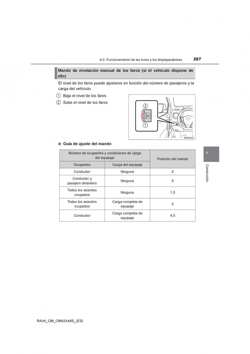 Toyota RAV4 IV 4 manual del propietario / page 267