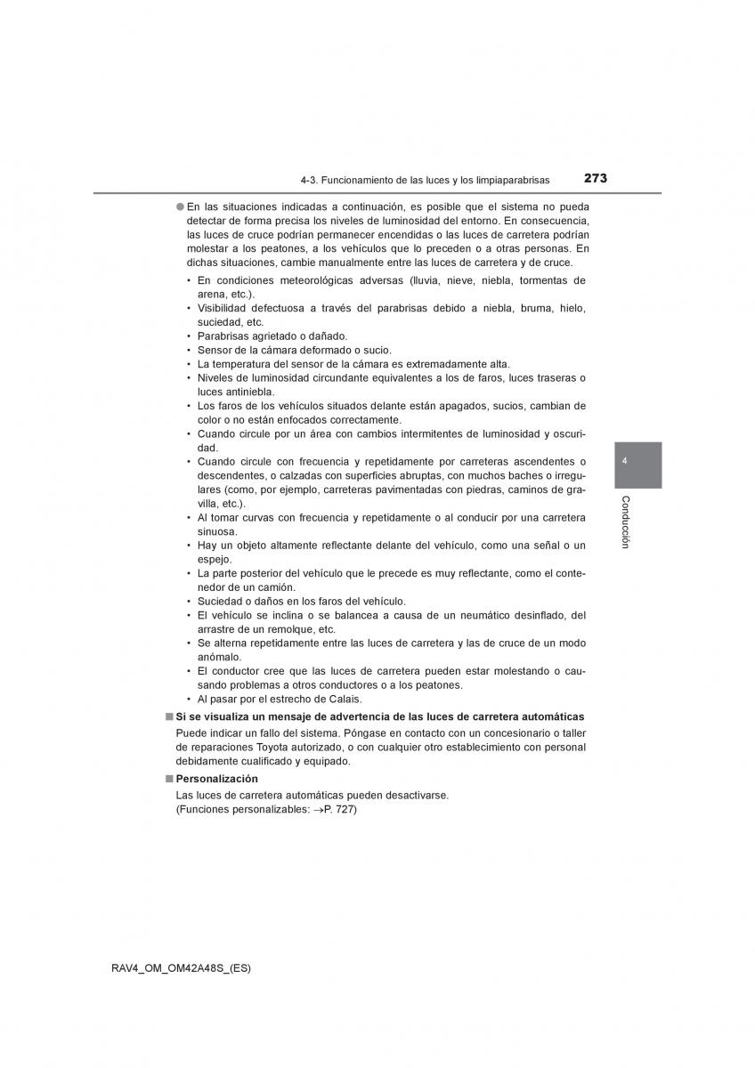 Toyota RAV4 IV 4 manual del propietario / page 273