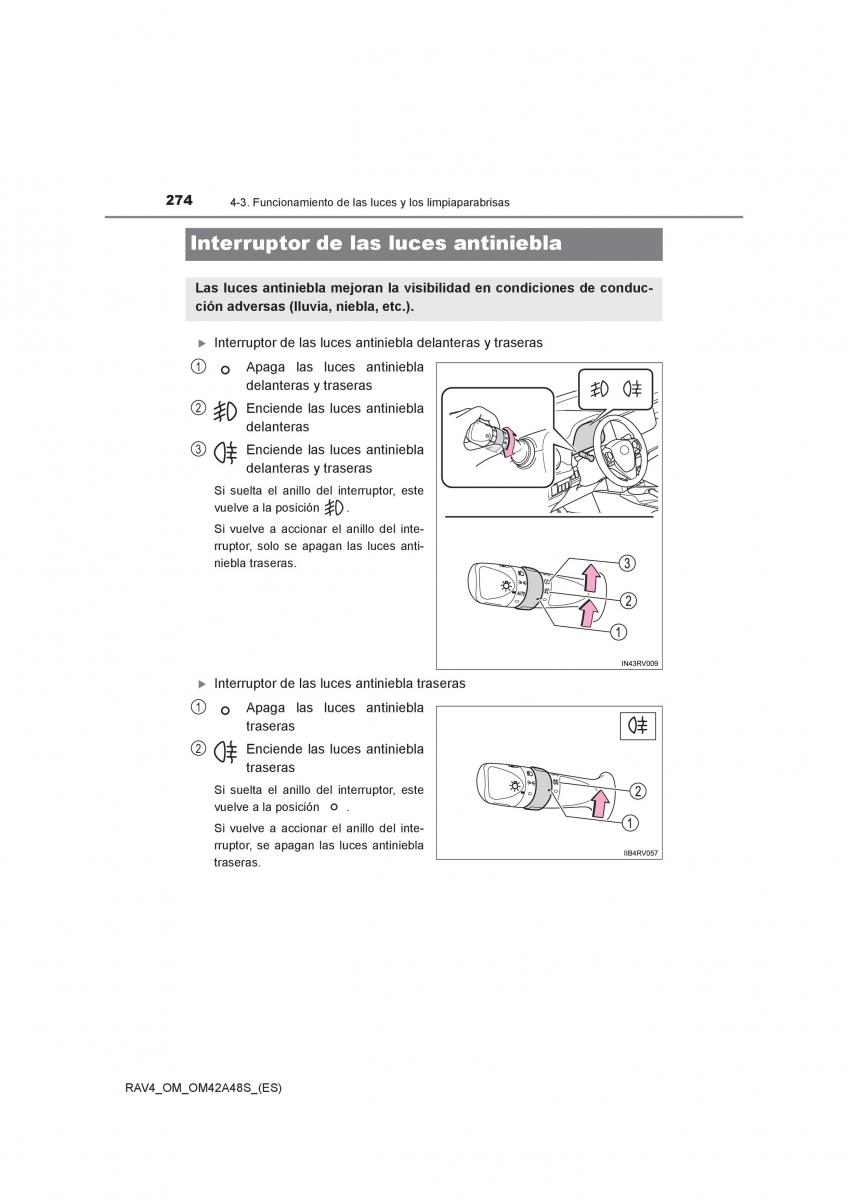 Toyota RAV4 IV 4 manual del propietario / page 274