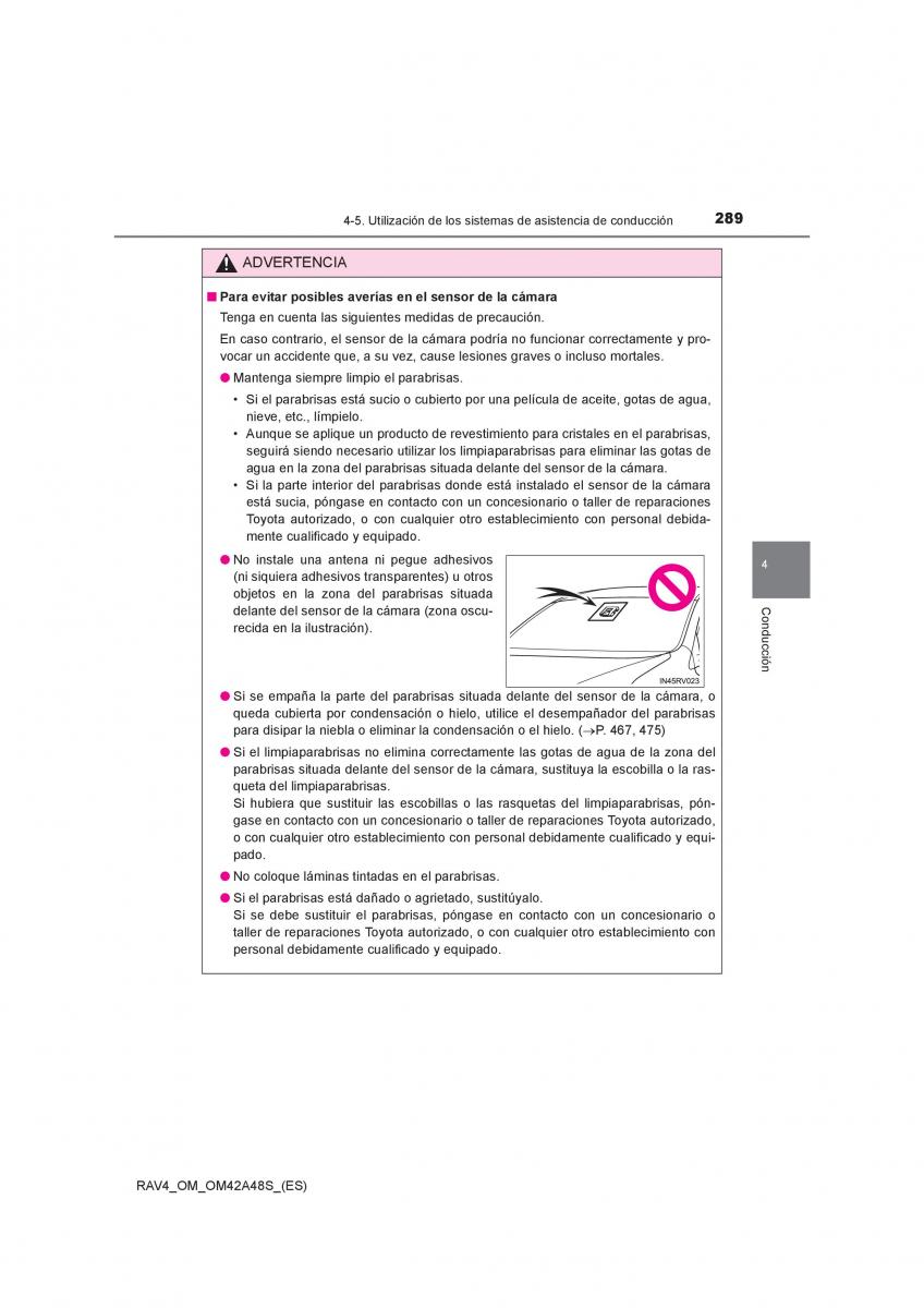 Toyota RAV4 IV 4 manual del propietario / page 289