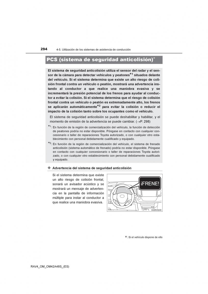 Toyota RAV4 IV 4 manual del propietario / page 294