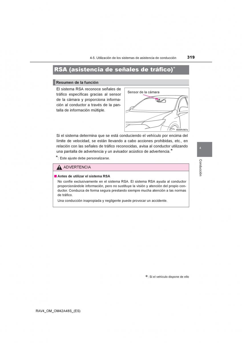 Toyota RAV4 IV 4 manual del propietario / page 319