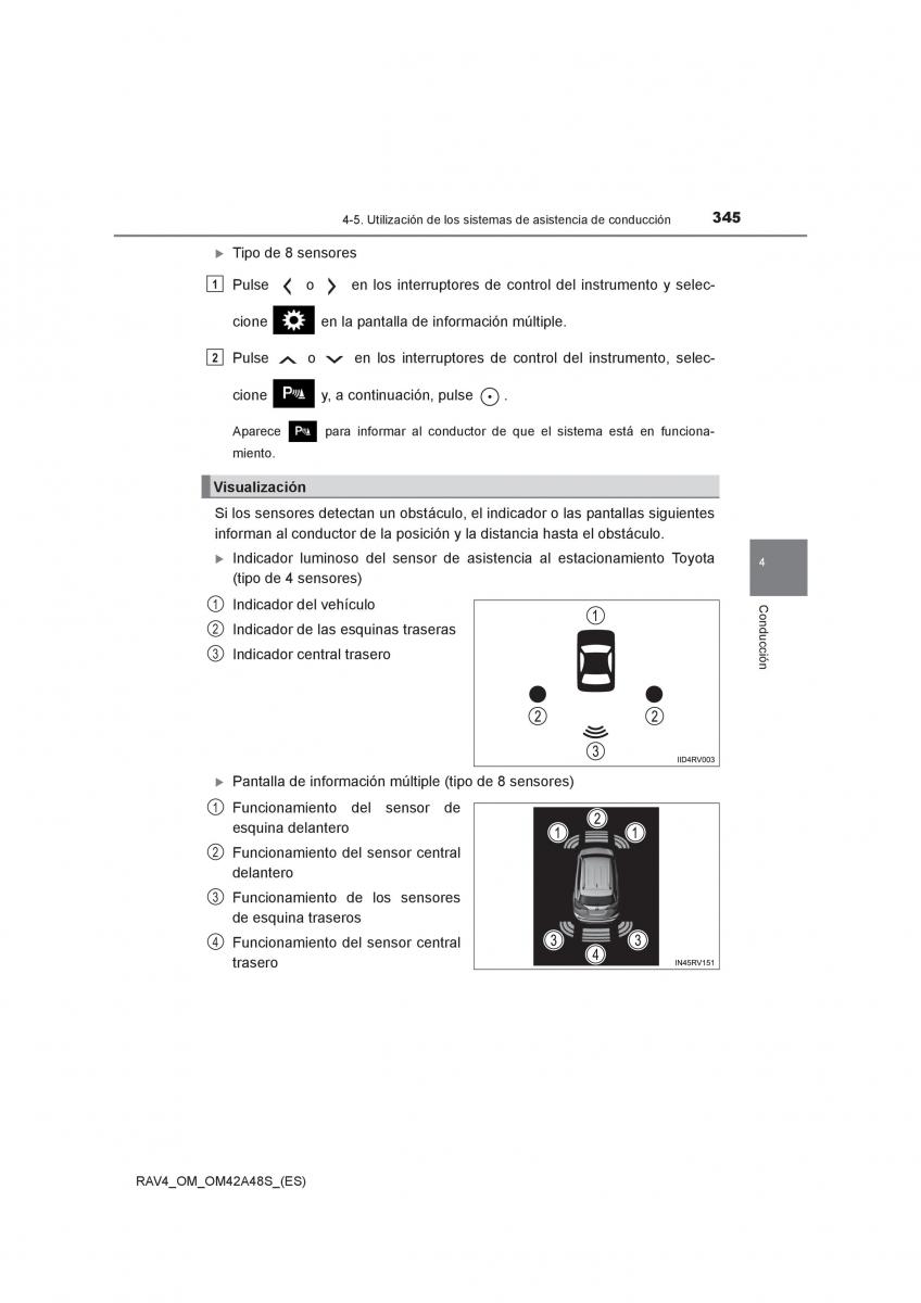 Toyota RAV4 IV 4 manual del propietario / page 345