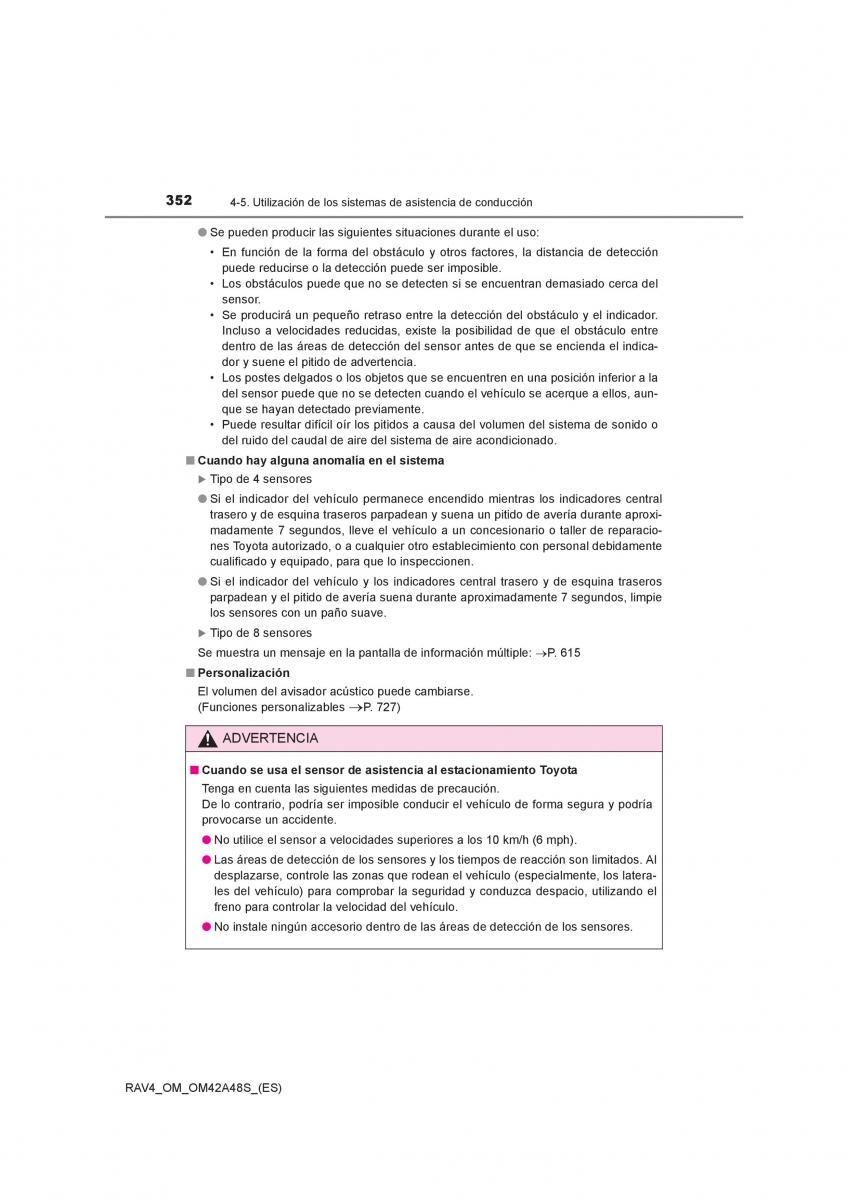 Toyota RAV4 IV 4 manual del propietario / page 352