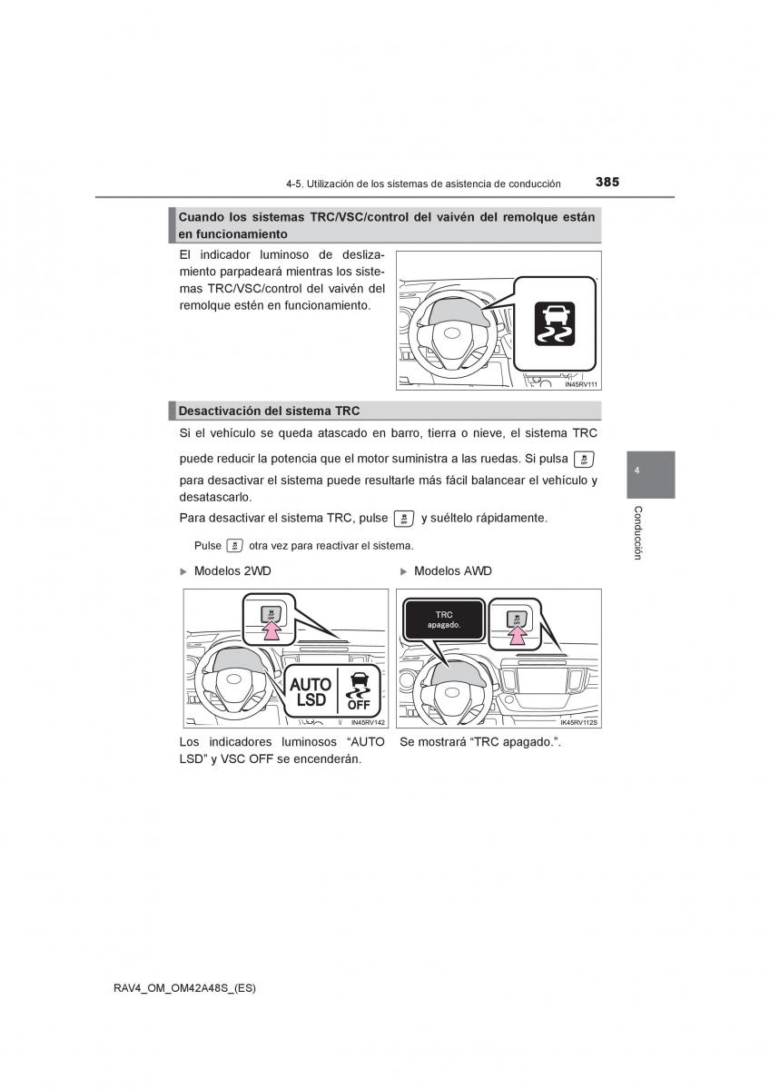 Toyota RAV4 IV 4 manual del propietario / page 385