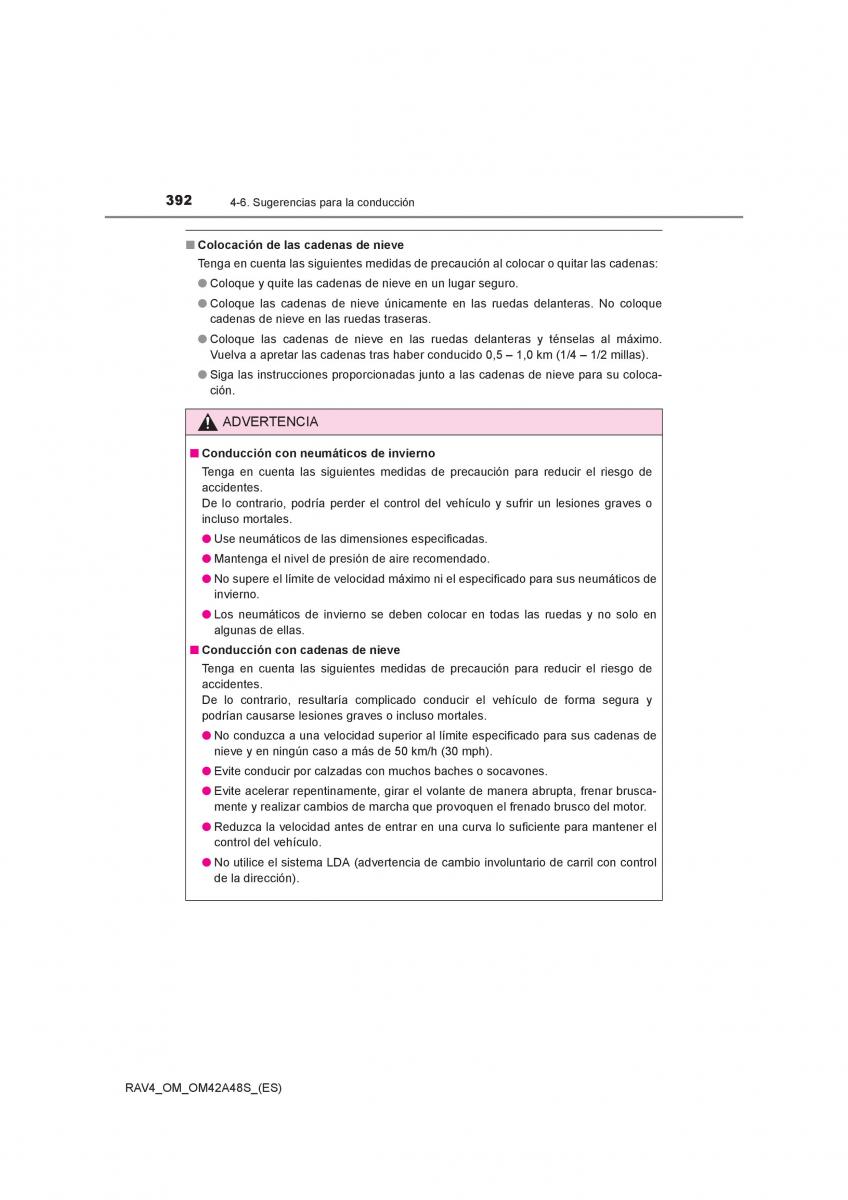 Toyota RAV4 IV 4 manual del propietario / page 392