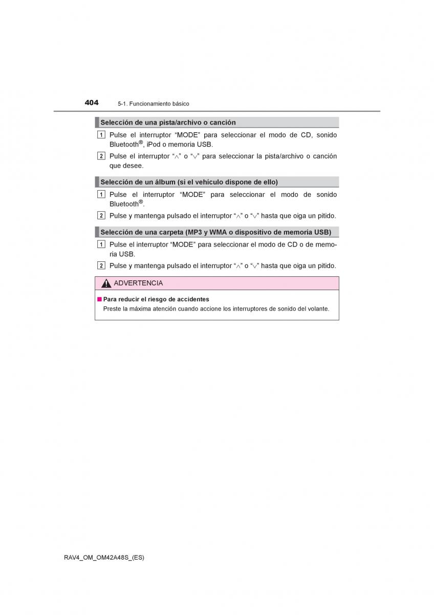 Toyota RAV4 IV 4 manual del propietario / page 404