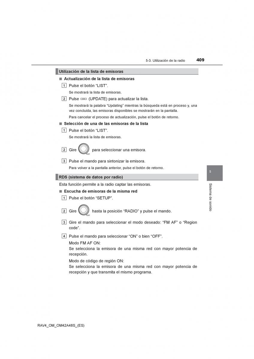 Toyota RAV4 IV 4 manual del propietario / page 409