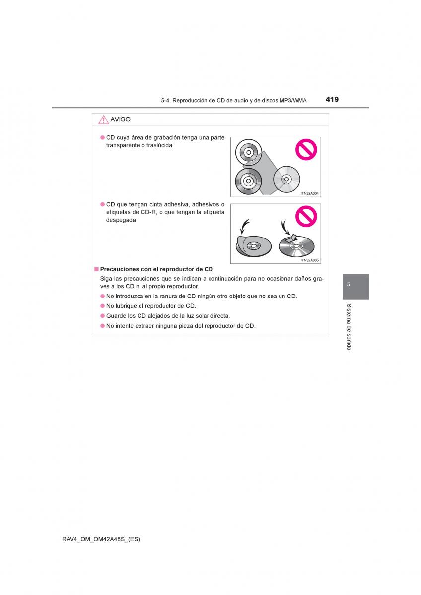 Toyota RAV4 IV 4 manual del propietario / page 419