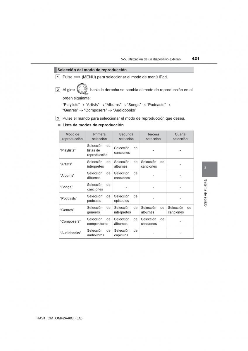 Toyota RAV4 IV 4 manual del propietario / page 421