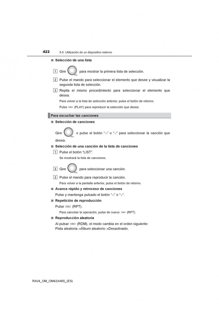 Toyota RAV4 IV 4 manual del propietario / page 422