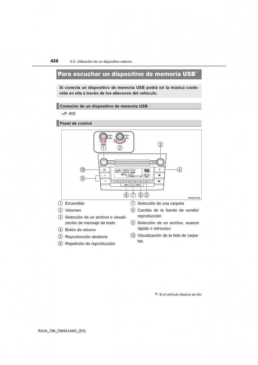 Toyota RAV4 IV 4 manual del propietario / page 426