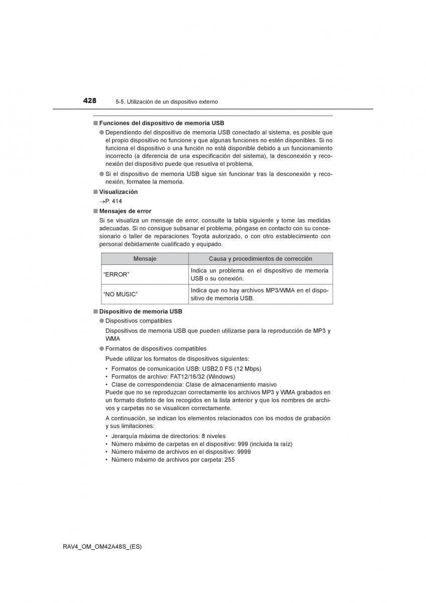 Toyota RAV4 IV 4 manual del propietario / page 428