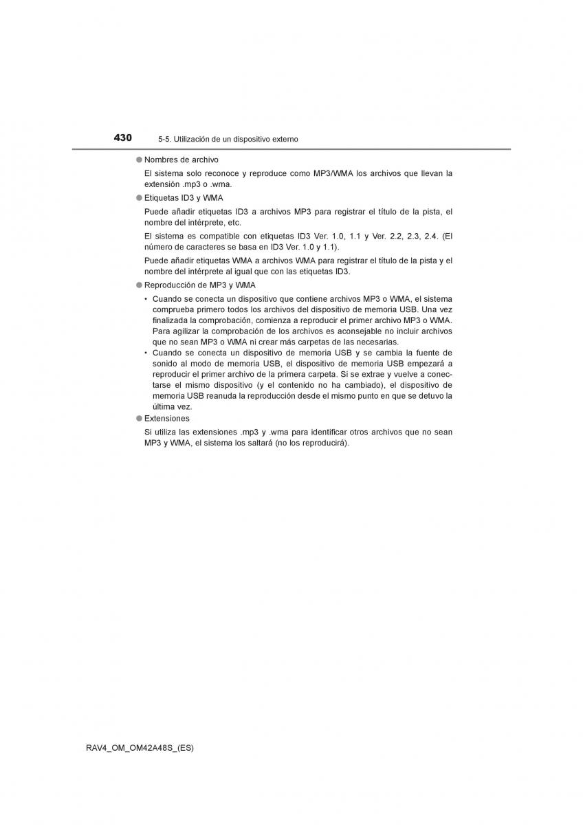 Toyota RAV4 IV 4 manual del propietario / page 430