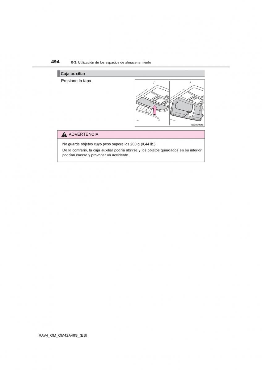 Toyota RAV4 IV 4 manual del propietario / page 494