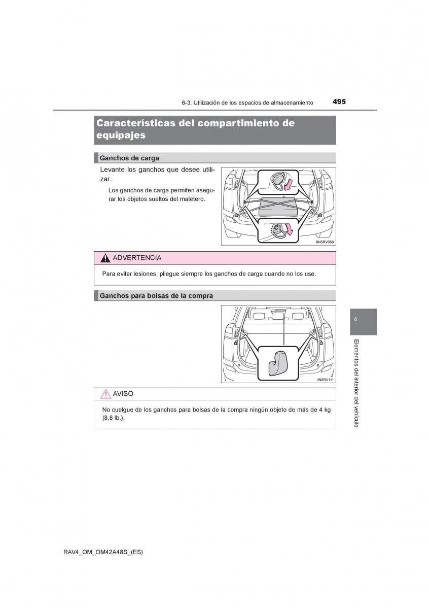 Toyota RAV4 IV 4 manual del propietario / page 495