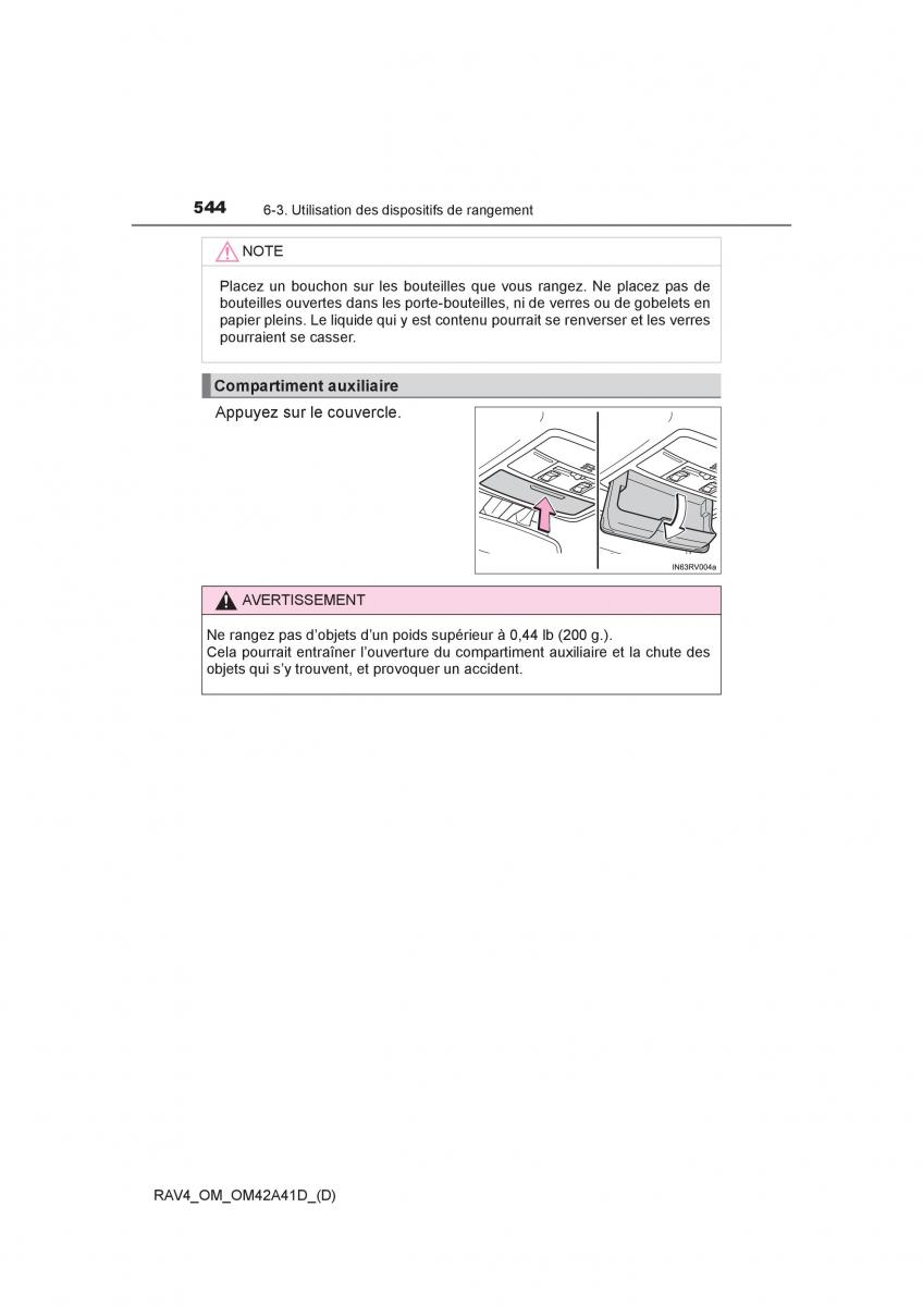 manual  Toyota RAV4 IV 4 manuel du proprietaire / page 545