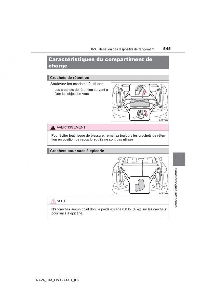 manual  Toyota RAV4 IV 4 manuel du proprietaire / page 546